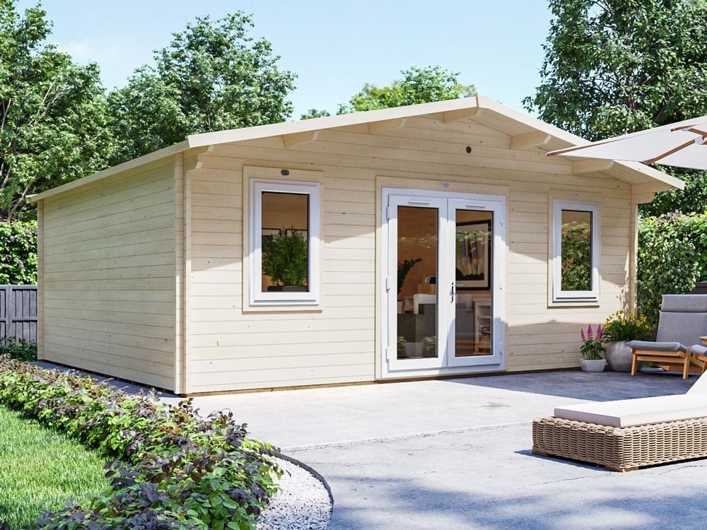 E10-Vanguard-uPVC-5950-White-Closed.jpg Vanguard Log Cabin – Bild 1