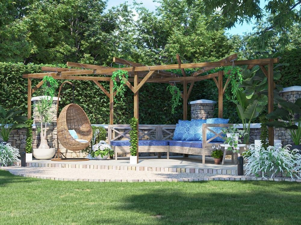 Utopia-Triangle-Corner-Pergola_xl-2.jpg Utopia Triangle Corner Pergola – Bild 1
